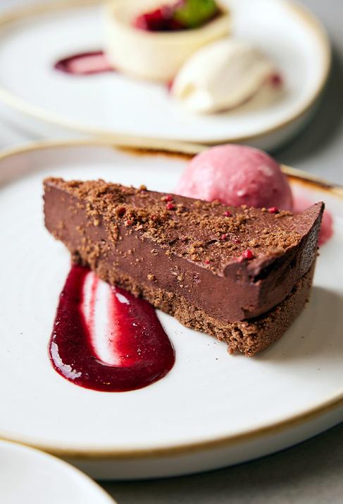 Clermont Victoria - The Soak - Belgian chocolate raspberry torte