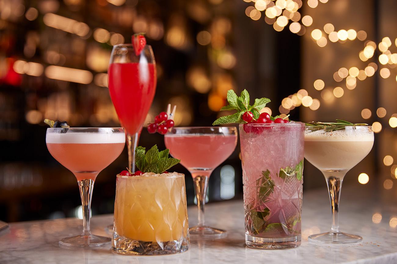 A selection of Christmas cocktails